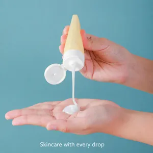 Bouteille souple en PE pour lotion de voyage, contenant cosmétique rechargeable.