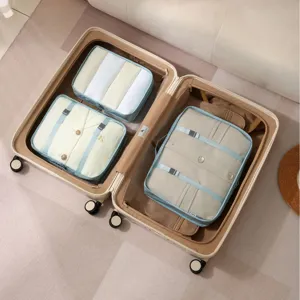 Travel packing cubes set luggage organizer bags for clothes shoes cosmetics suitcase storage.
