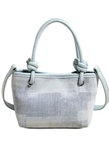 Trendige hellblaue Damen Eimer Tasche Schultertasche modische Umhängetasche lässig Tasche