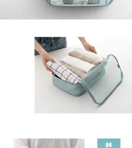 Reise-Packwürfel Reise-Organizer Tasche Detailansicht mit Netzoberseite und Kapazität