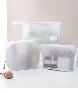 Clear EVA Toiletry Bag Set Waterproof Travel Cosmetic Storage Organizer with Zipper Pouch