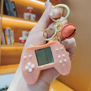 Mini retro handheld game console keychain portable electronic toy bag pendant cute gift