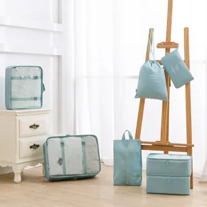 Reise-Packwürfel-Set für Koffer, tragbare Gepäck-Organizer-Taschen für Kleidung und Schuhe.
