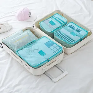 Travel packing cubes set organizer bags for suitcase luggage clothes underwear storage bags main view