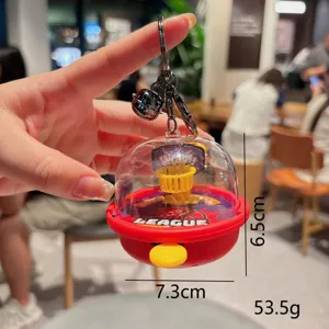 Creative basketball machine keychain toy decompression gift bag pendant mini design
