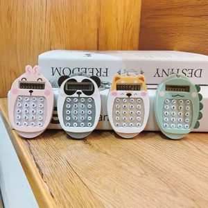 Lindo llavero de calculadora de animales mini calculadora portátil colgante de mochila regalo