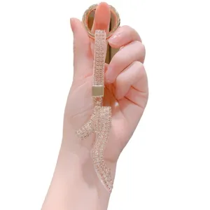 Llavero tacón alto pedrería brillante colgante bolso cristal elegante regalo mujer
