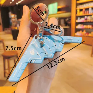 Creative metal alloy fighter jet keychain cool bomber backpack pendant gift item