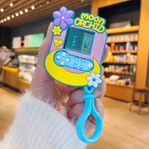 Lindo Dibujo Animado Mini Consola De Juegos Portátil Llavero Juguete Electrónico