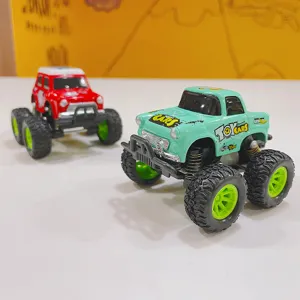Mini off-road pull-back toy car keychain pendant, cute vehicle design for bag accessory.