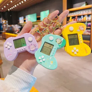 Mini gamepad keychain portable handheld electronic game console cute mini toy gift for kids