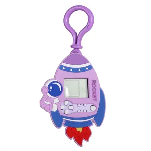 Suesse Rakete Astronaut elektronisches Spiel Spielzeug Schluesselanhaenger fuer Kinder