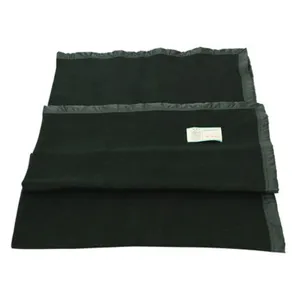 Green wool fleece blanket camping outdoor military training thermal blanket soft and warm
