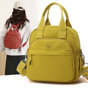 Mochila bolso bandolera hombro mujer viaje moda versátil ligero de nylon casual.