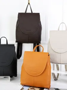 Genuine leather backpack for women casual travel daypack vintage large capacity school bag