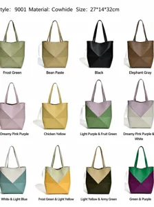 Große Kapazität geometrische Tote Tasche Damen Luxus Designer Umhängetasche Leder Handtasche.