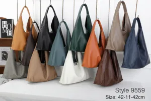 Koreanische Grosse Kapazitaet Schulter Tote Tasche Weiches Leder Unterarm Tasche