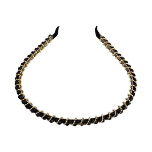 Korean Style Colorful Crystal Rhinestone Headband For Women Sweet Cool Beaded Alloy Hair Hoop French Face Wash Headwear