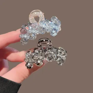Ensemble de pinces à cheveux élégantes en cristal avec strass étincelants pour femmes.