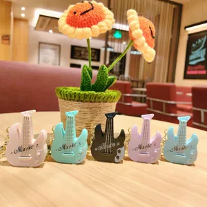 Mini guitar keychain cute music instrument bag charm pendant stylish gift for kids