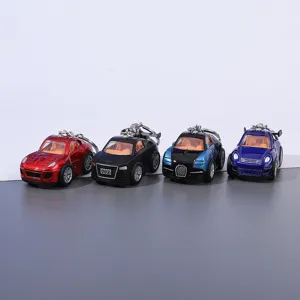 Mini set portachiavi per auto sportiva in lega, ciondolo per chiavi di veicolo in metallo.