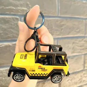 Creativo mini Jeep coche todoterreno juguete llavero colgante, regalo perfecto para niños.