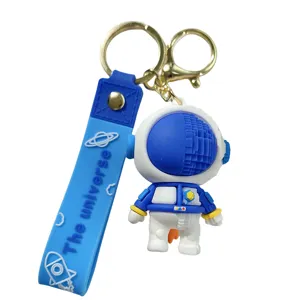Cartoon bouwsteen astronaut sleutelhanger schattige ruimtevaarder tas charm cadeau