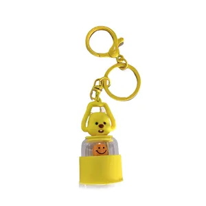 Simpatico orsetto cartone animato portachiavi lampada campeggio LED portatile luminoso regalo