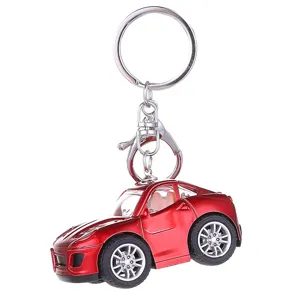 Portachiavi con macchinina sportiva in metallo giocattolo veicolo per chiavi auto e borsa