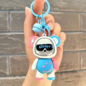 Niedlicher leuchtender Bär Schlüsselanhänger Astronaut Tasche Anhänger süßes Geschenk