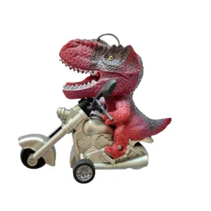 Cartoon dinosaurus driewieler motorfiets sleutelhanger schattige hanger tas charm cadeau auto