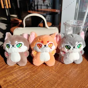 Carino Cartoon Volpe Lupo Peluche Portachiavi Ciondolo Borsa Peluche Portachiavi Regalo