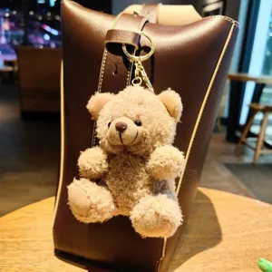 Portachiavi peluche orsetto carino bambola cartone animato borsa ciondolo chiave auto regalo.