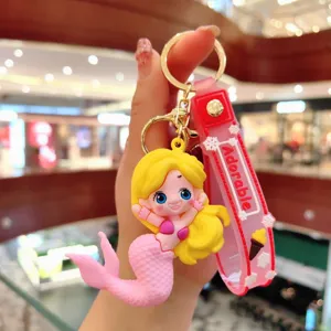 Leuke cartoon zeemeermin sleutelhanger schattige tassenhanger cadeau voor vrouwen