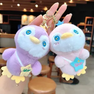 Simpatico pinguino di peluche cartone animato portachiavi borsa soffice