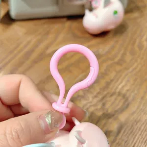 Portachiavi maialino volante carino gancio in plastica rosa ciondolo borsa cartone