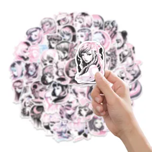 50τμχ Ροζ Μαύρο Γοθ Anime Κορίτσι Αυτοκόλλητα Χαριτωμένο Σκοτεινό Αισθητική DIY