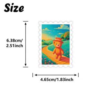 Leuke dopamine beer landschap postzegel sticker waterdicht DIY koffer decoratie