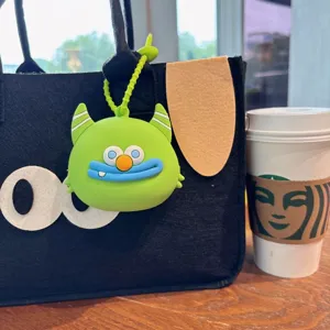 Niedliche Cartoon Silikon Monster Münzbörse Schlüsselanhänger Geschenk Accessories.