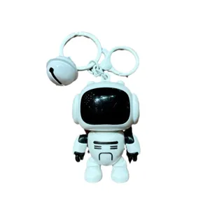 Lindo robot llavero de luz nocturna brillante bolso colgante coche llavero regalo