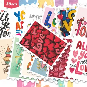Romantische Liefde Hart Postzegel Stickers Waterdichte PVC Decals Voor DIY Plakboek Bagage Dagboek Decor