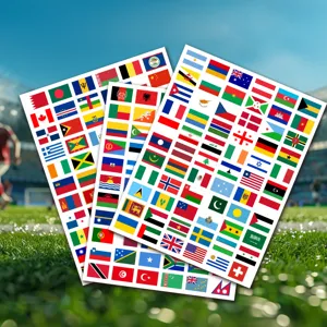 Pegatinas de banderas del mundo impermeables vinilo 198 pzas 3 hojas DIY maleta decor