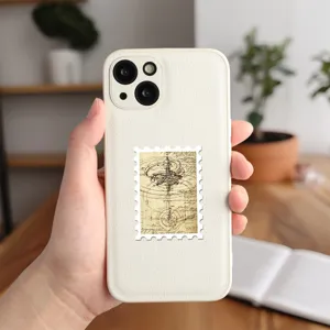 Vintage Leonardo da Vinci manuscript stamp sticker detail, retro scientific sketch decoration.