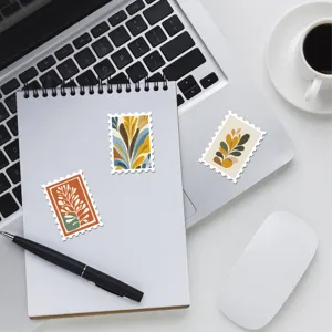 Vintage Morandi floral stamp stickers for journaling, luggage and DIY crafts decoration.