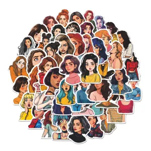 Retro Comic Girl Stickers Aesthetic Waterproof Vinyl Decals For Journaling Scrapbooking And DIY Decoration