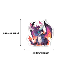 Cute fantasy baby dragon waterproof PVC sticker for journaling, water bottle decoration.
