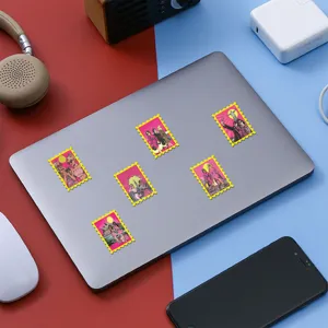Stickers timbre style pop art rétro pour fille ordinateur portable valise décoration 36pcs