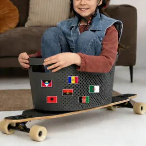 Pegatinas de banderas del mundo impermeables DIY para maleta taza decoracion hogar estilo