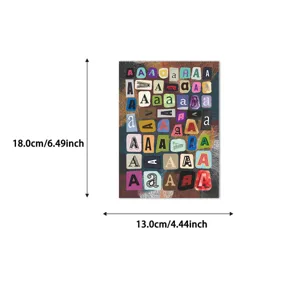 Foglio adesivo di lettere DIY impermeabile cancelleria decorativa alfabeto collage