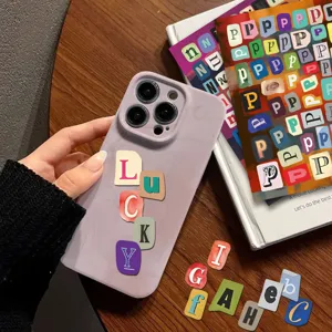 Adesivi impermeabili con lettere e numeri inglesi per diario fai da te e decorazione scrapbooking.
